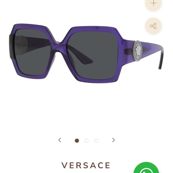 New Versace MOD 4453 5419/87 Transparent Violet Sunglasses - Picture 6 of 16